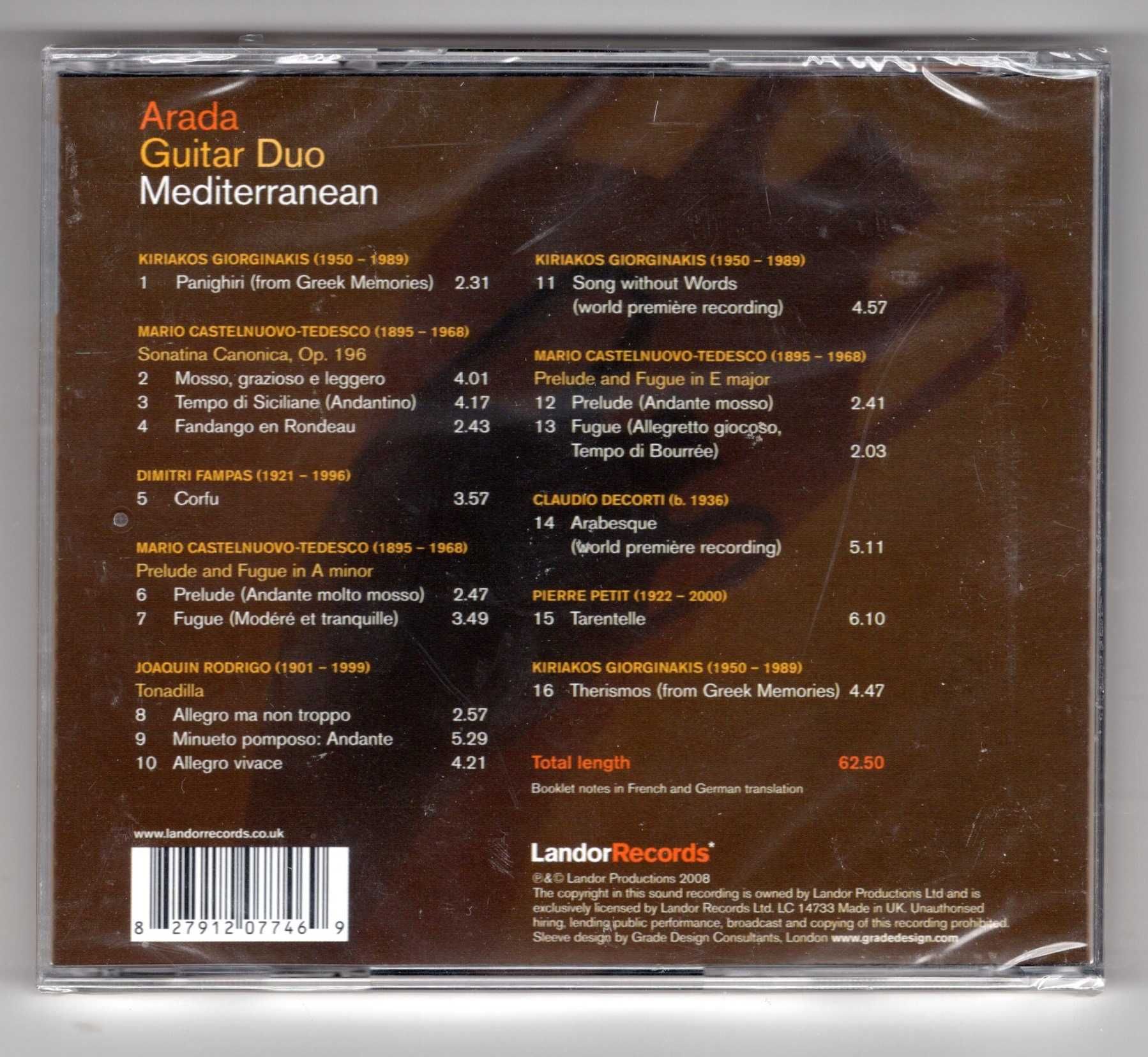 Arada Guitar Duo - Mediterranean (CD)