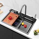 ZLEWOZMYWAK KUCHENNY Cyfrowy Zlew Bateria Panel Cyfrowy Syfon