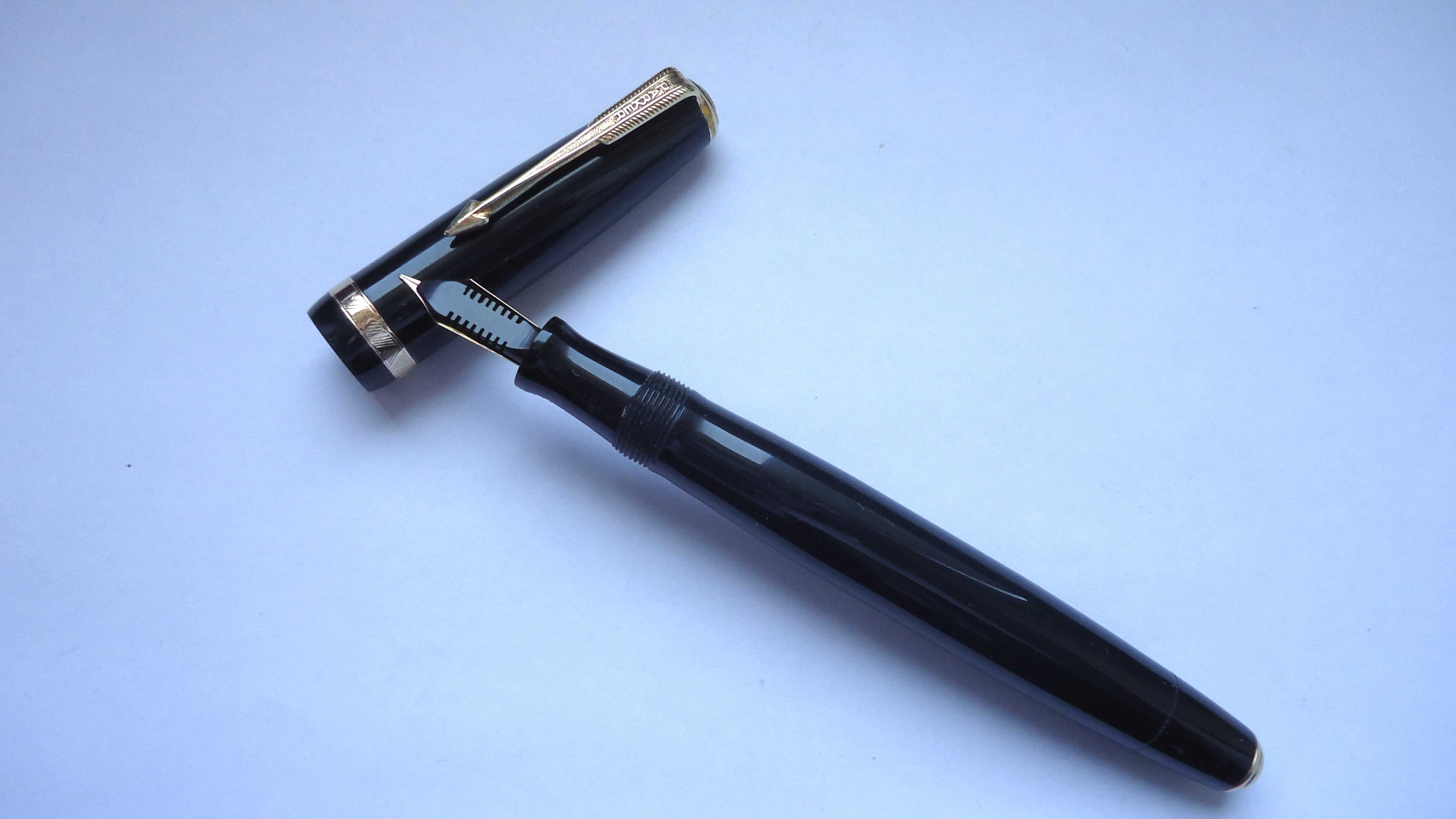 Pióro wieczne Parker Duofold kreska F-M DEN 1947 Petrol blue