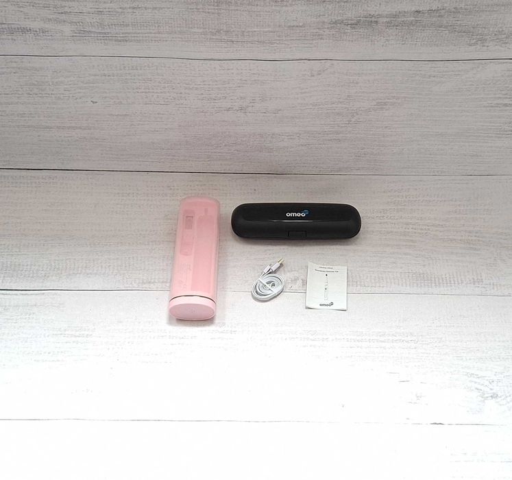 Etui x2 OMEO +365 Classic Black UV Sanitizer PINK szczoteczka soniczna