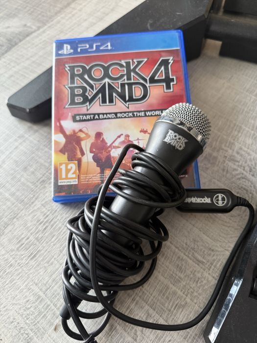 Rock band ps4 perkusja playstation gra cd mikrofon gitary