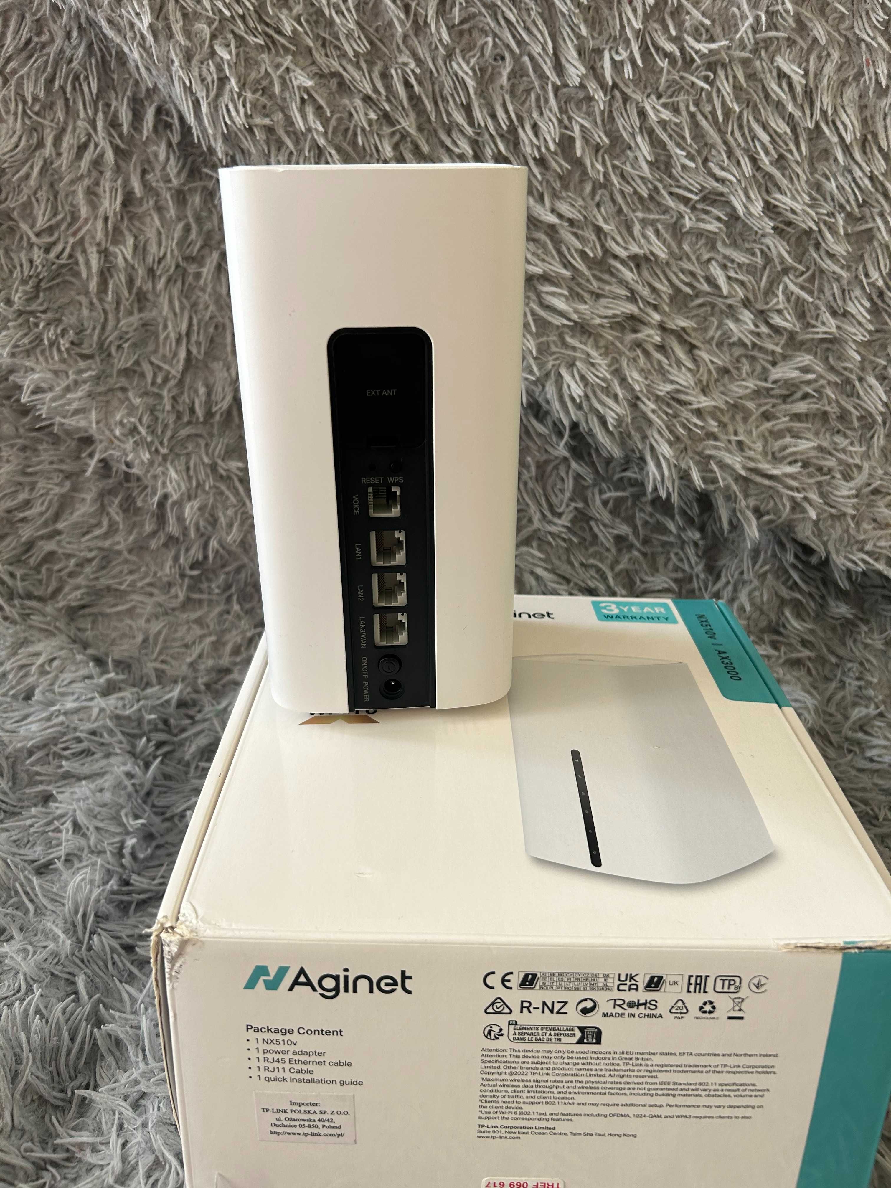 Router 5G TP-Link NX510v 4G LTE na kartę sim Wifi 6 Mesh AX3000