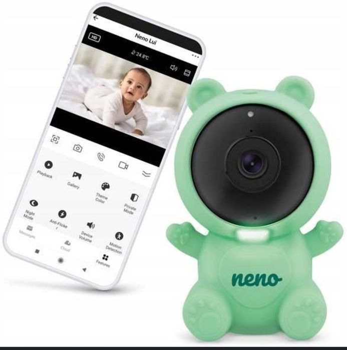 Niania elektroniczna Neno jak nowa, głośnik,  termometr, wykr. ruchu