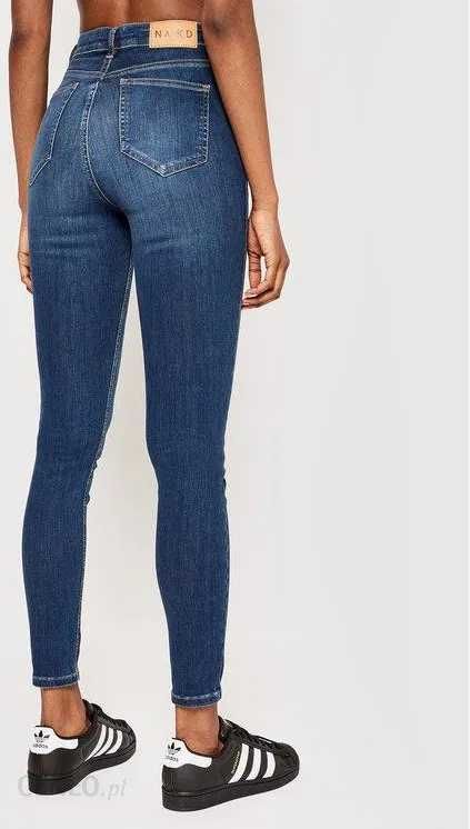 Spodnie jeansy skinny granatowe wysoka talia NA-KD r. S  36