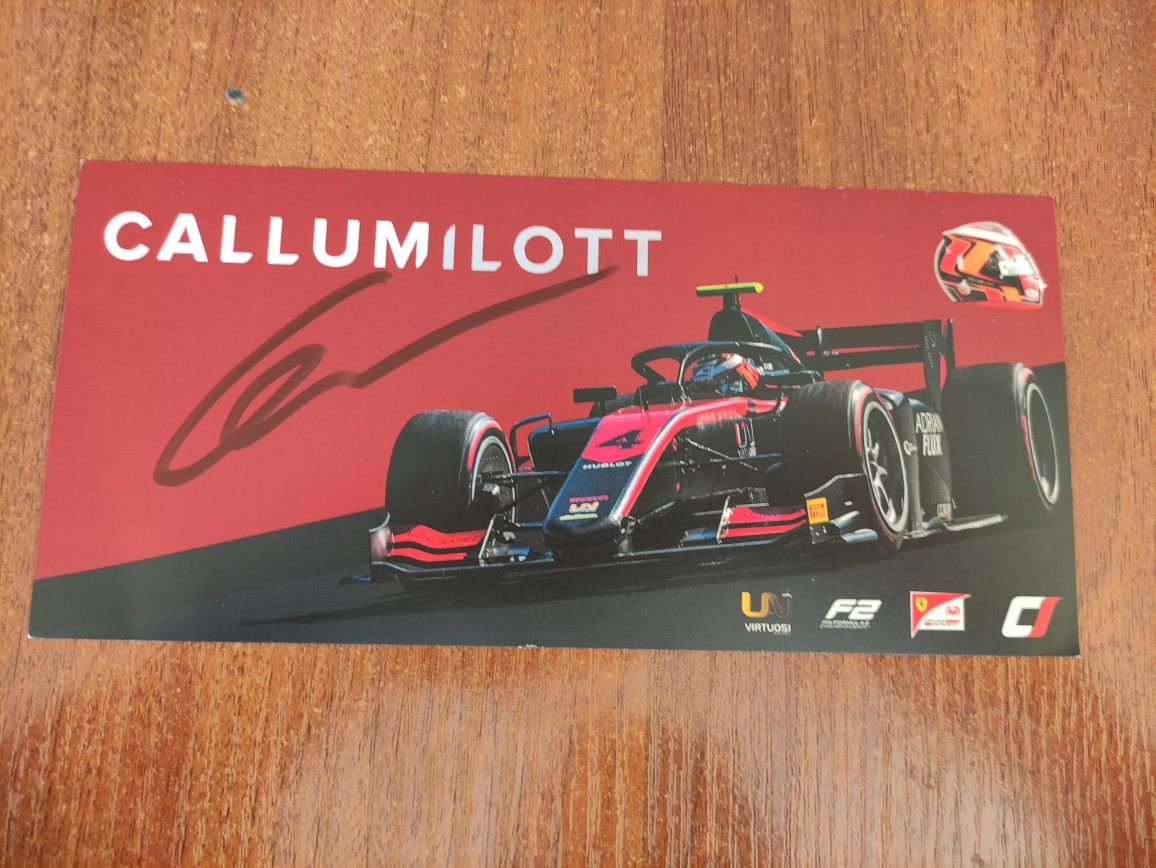 Autograf - Callum Ilott (F1) (F2) Formula One Two Formuła Jeden - Dwa
