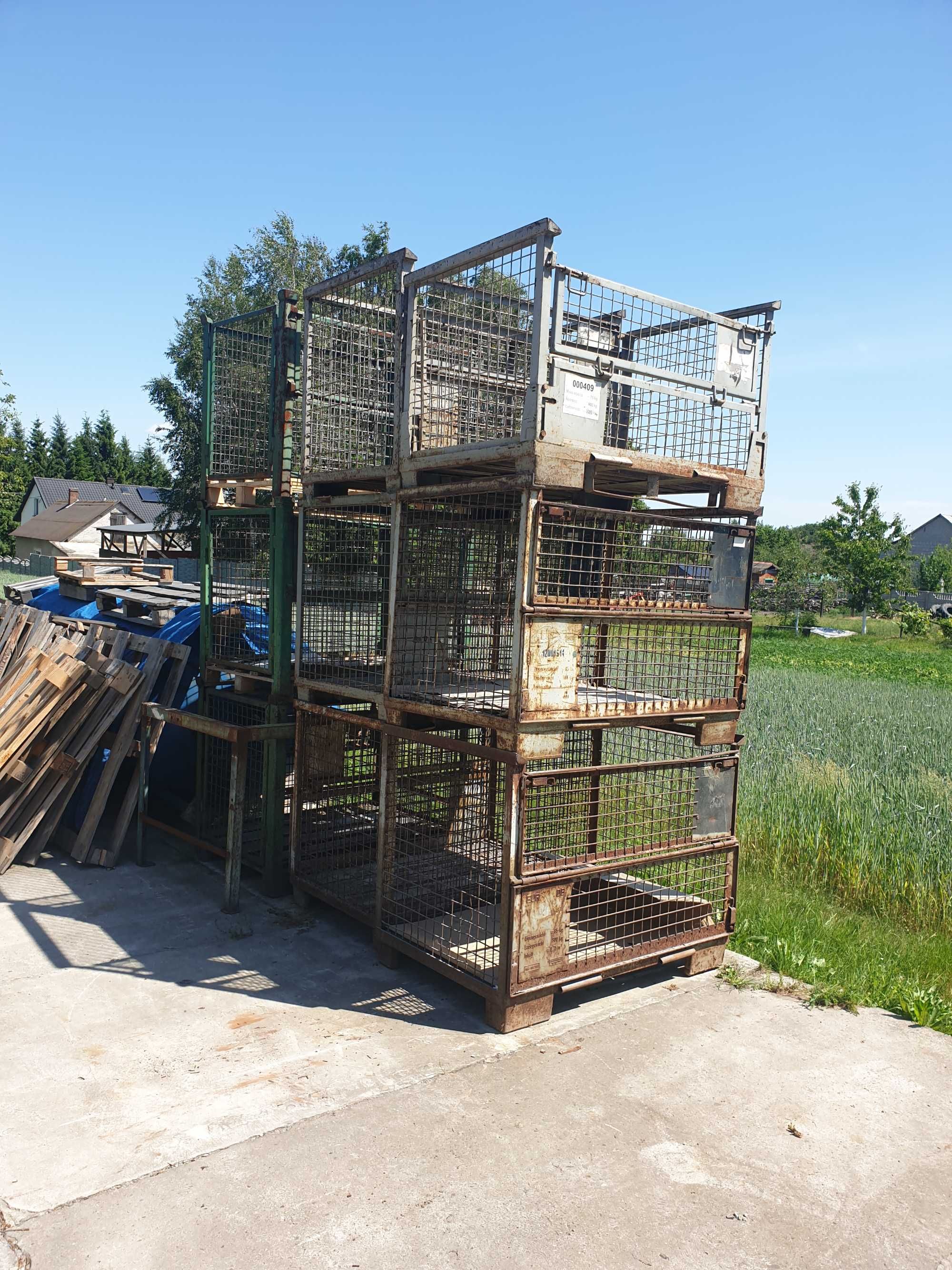 KONTENER siatkowy 124x84x97 cm, kosz druciany Skrzyniopaleta GITTERBOX