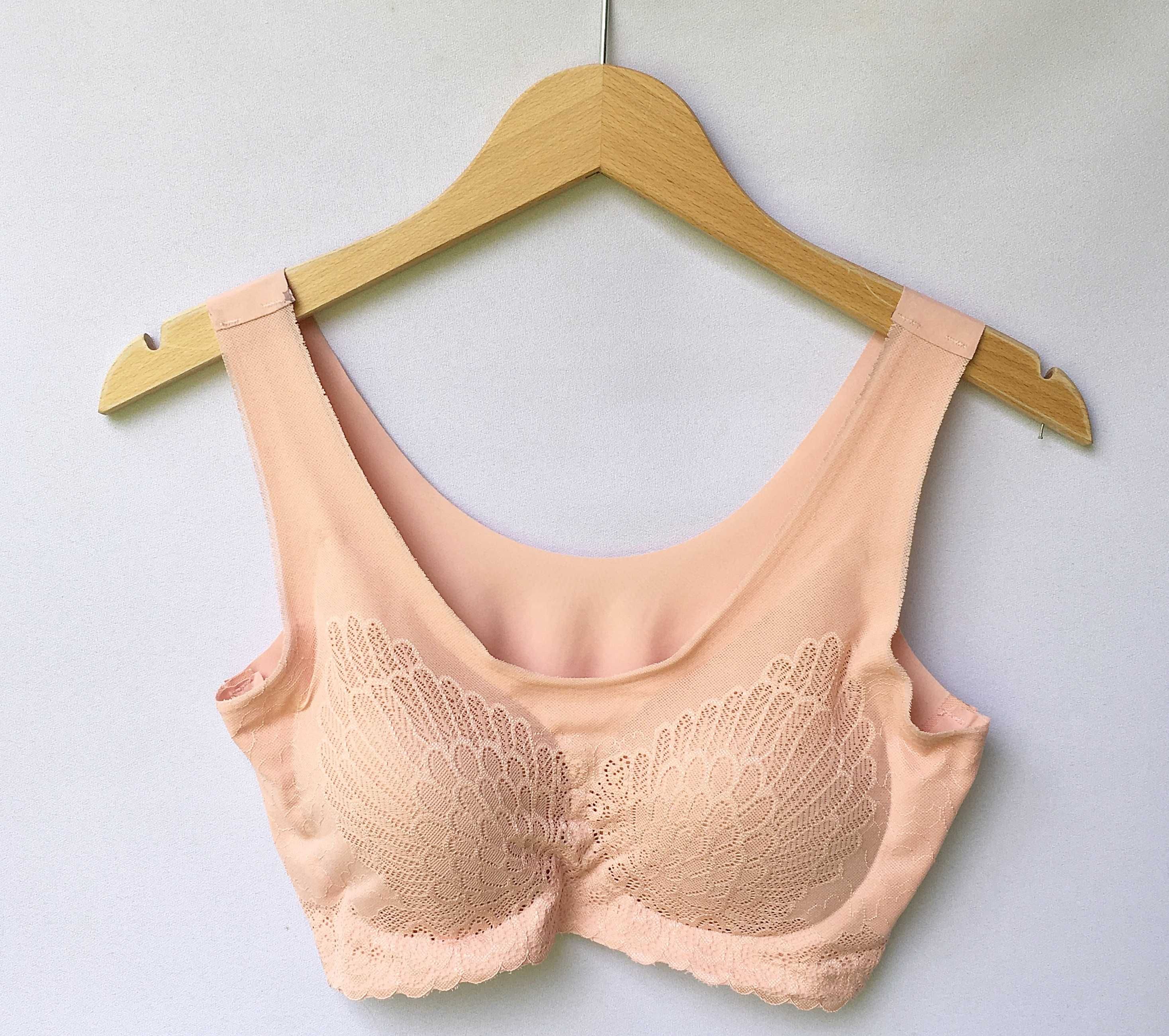 Stanik Biustonosz XXL 44 Różowy Koronka Koronkowy Róż Intimissimi H&M