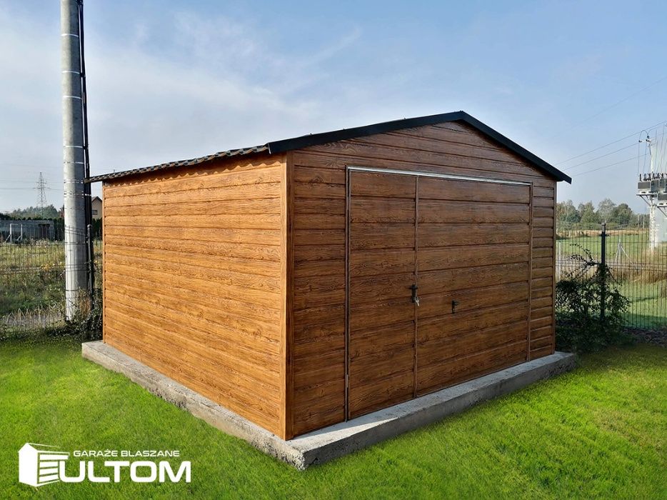 Garaż blaszany,blaszak drewnopodobny 7x5,7x6,7x7 premium profil