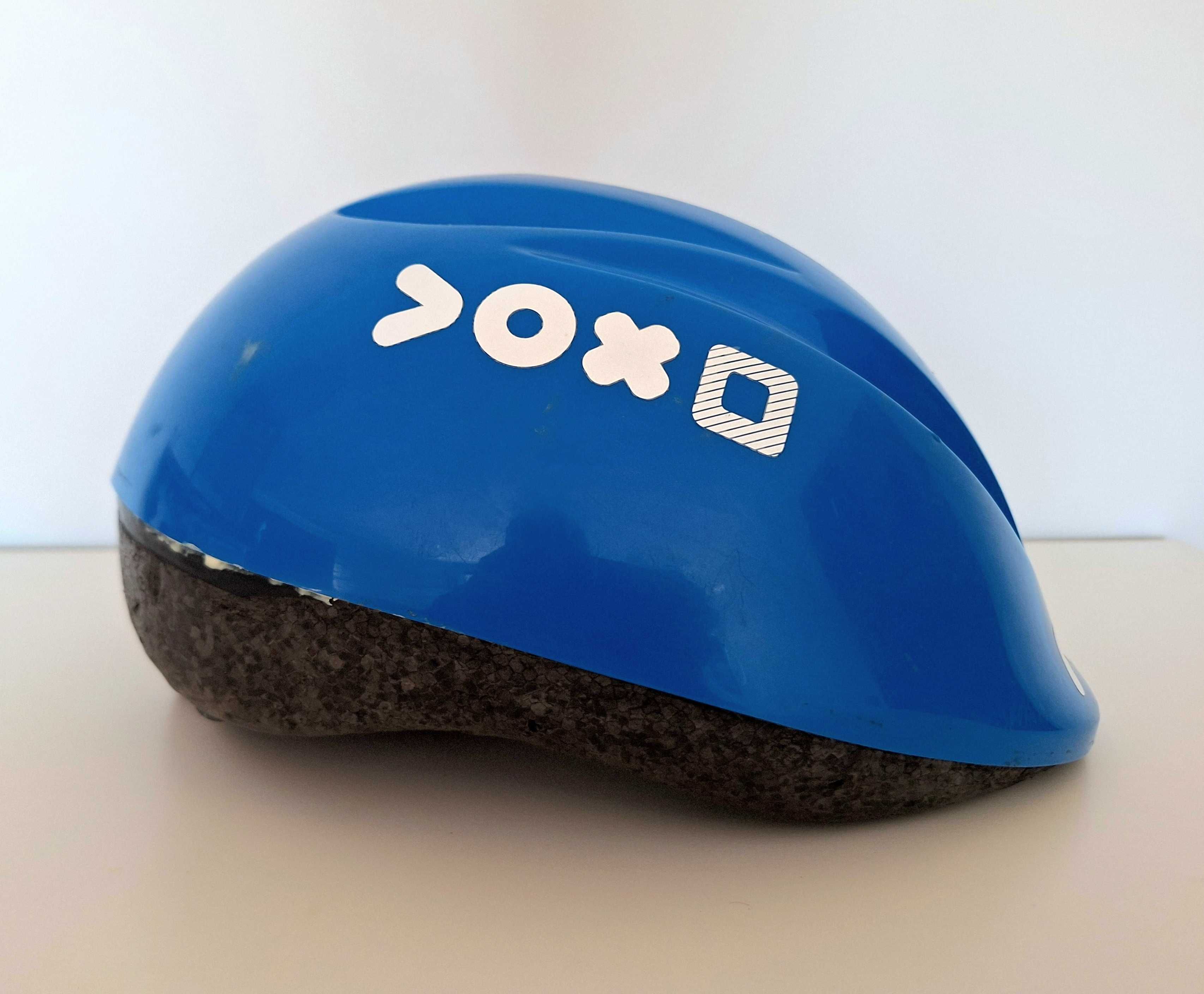PIĘKNY LEKKI Kask BTWIN kh 300 blue kid rozmiar M / 52-56 młodzieżowy