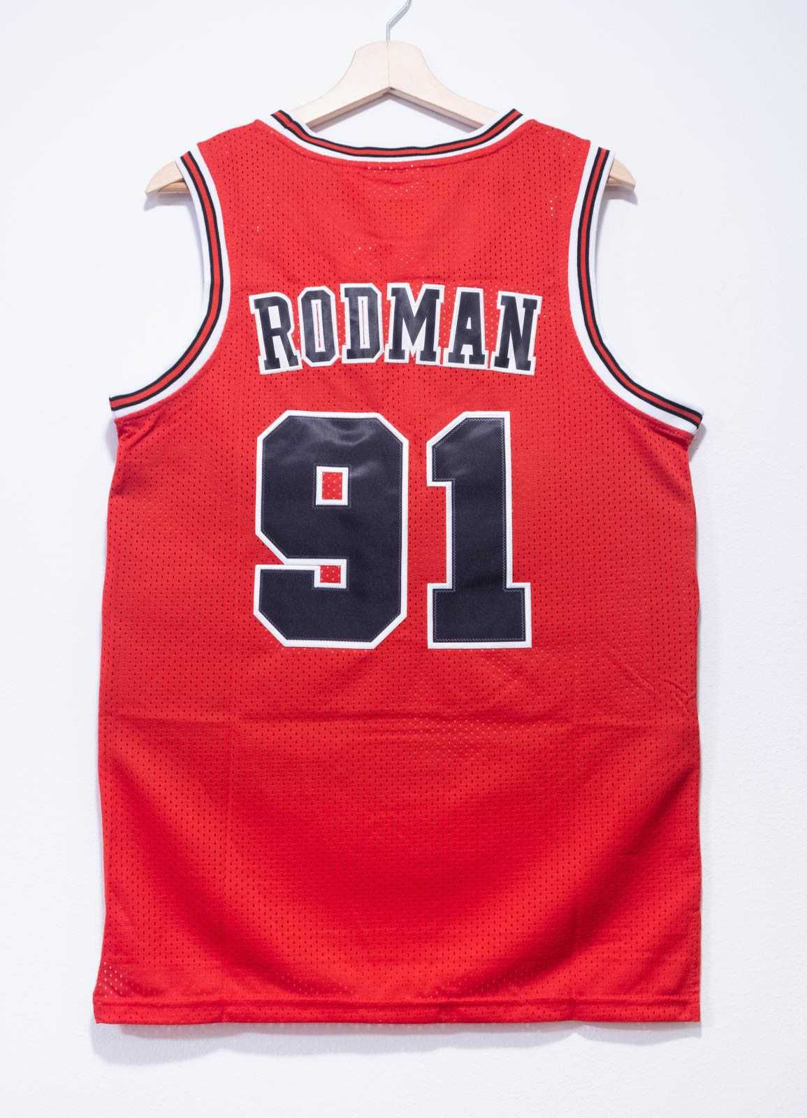 Koszulka NBA, koszykówka, Chicago Bulls, Rodman, czerwona, roz S, nowa