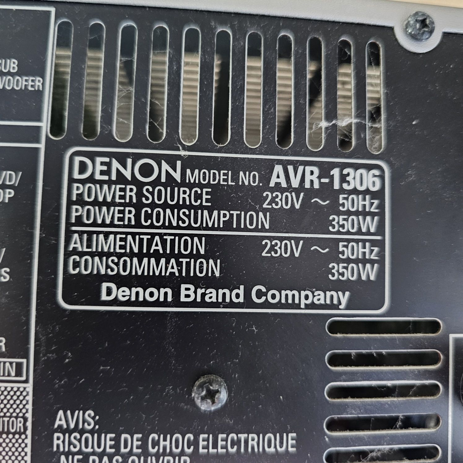 Amplituner  DENON AVR 1306 srebny