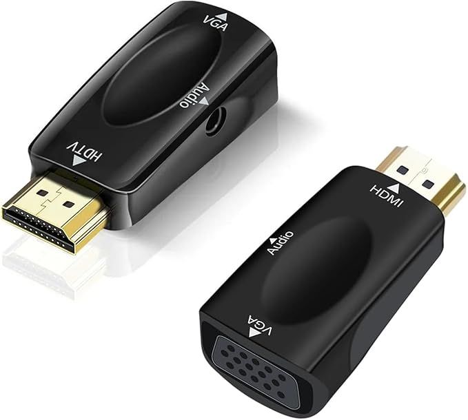 VIEVRE Adapter VGA do HDMI do Komputera Monitora Zestaw 2 Sztuk.