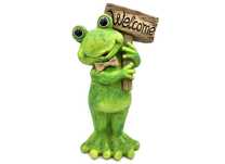 Żaba ceramiczna figurka duża żaba do ogrodu ogrodowa dekoracja 45cm