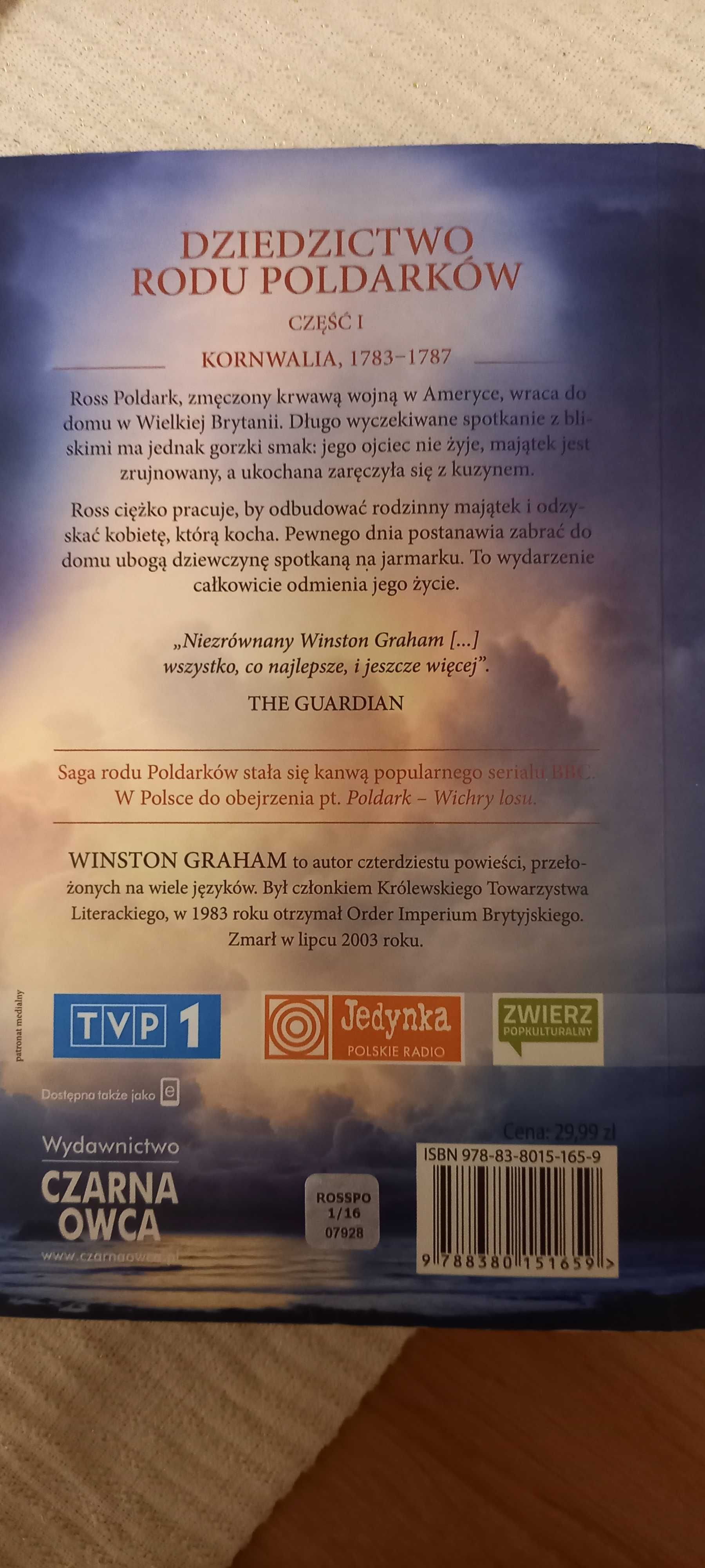 książki Dziedzictwo Rodu Poldarków komplet 3 tomy Winston Graham