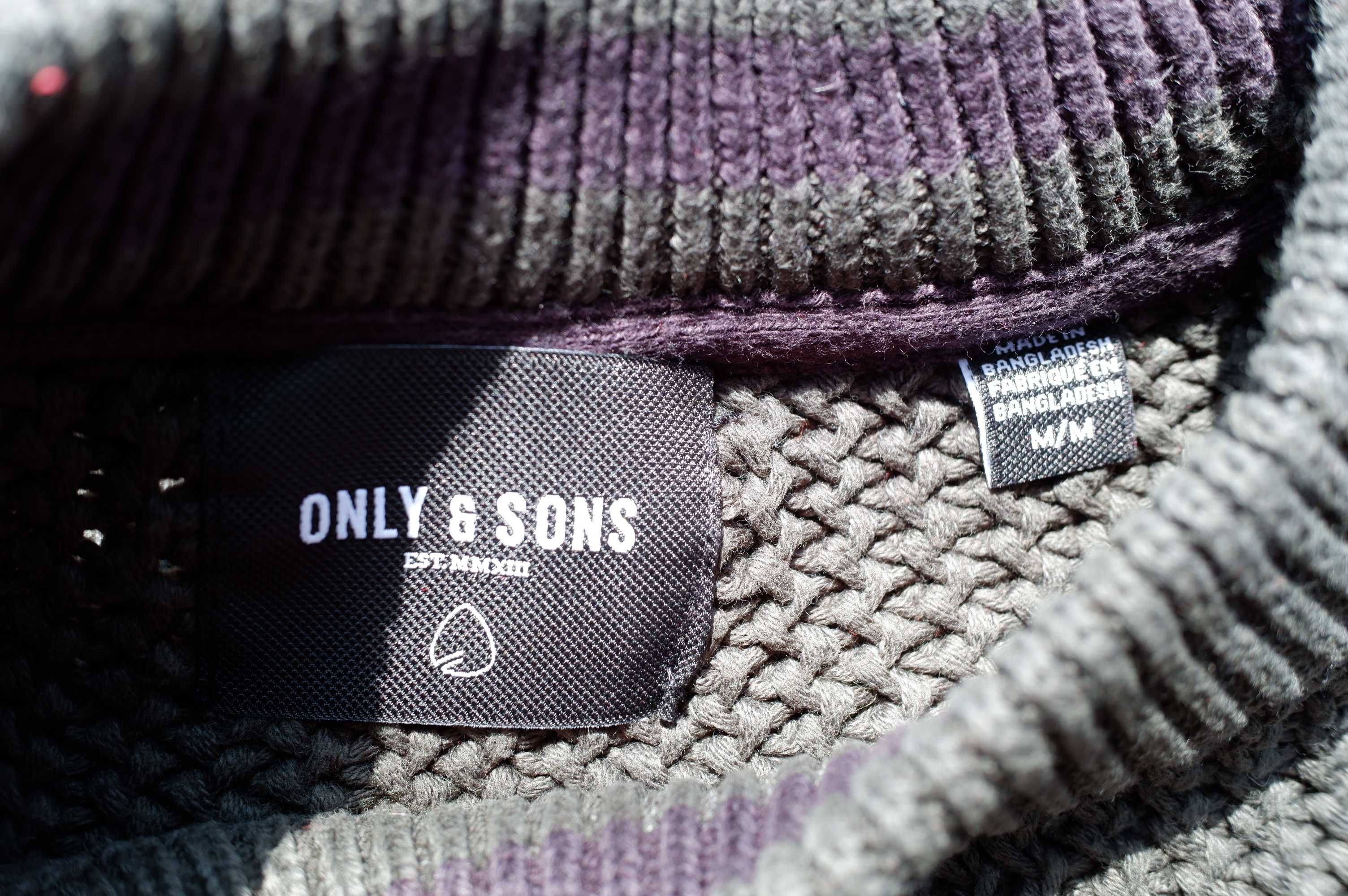 Sweter Only&Sons zieleń butelkowa rozmiar M