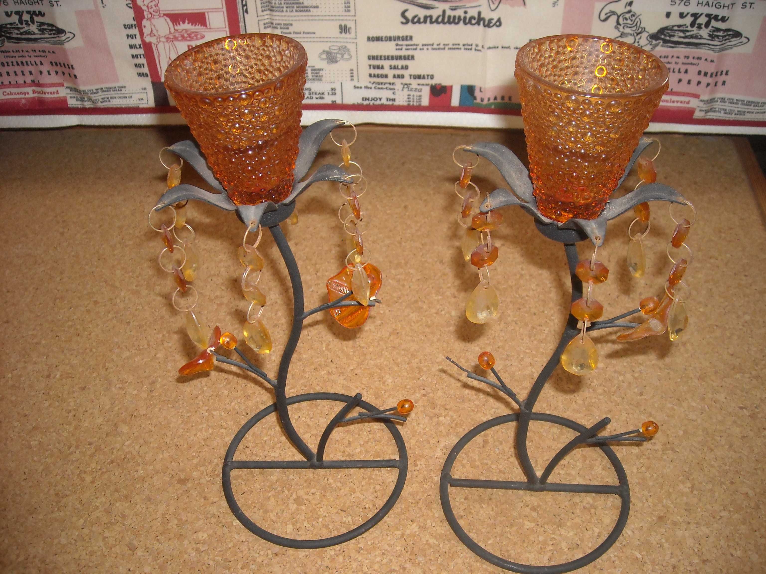Diversos castiçais - suporte de velas antigos metal ceramica vidro