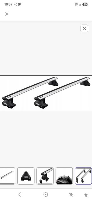 Bagażnik dachowy belki Thule 7105 WingBar Thule Evo Clamp Volkswagen k