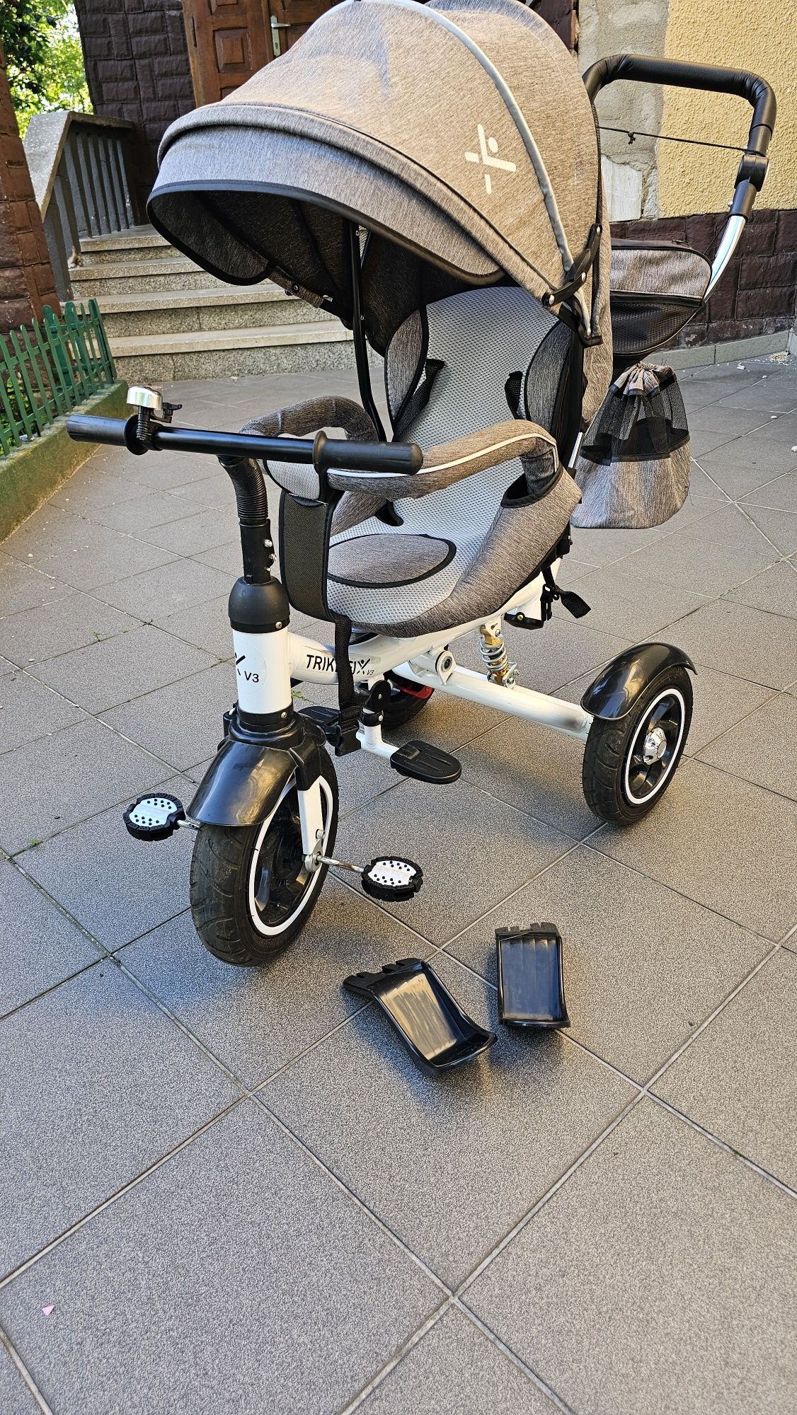 Rowerek Trójkołowy Trike Fix V3 szary 3w1