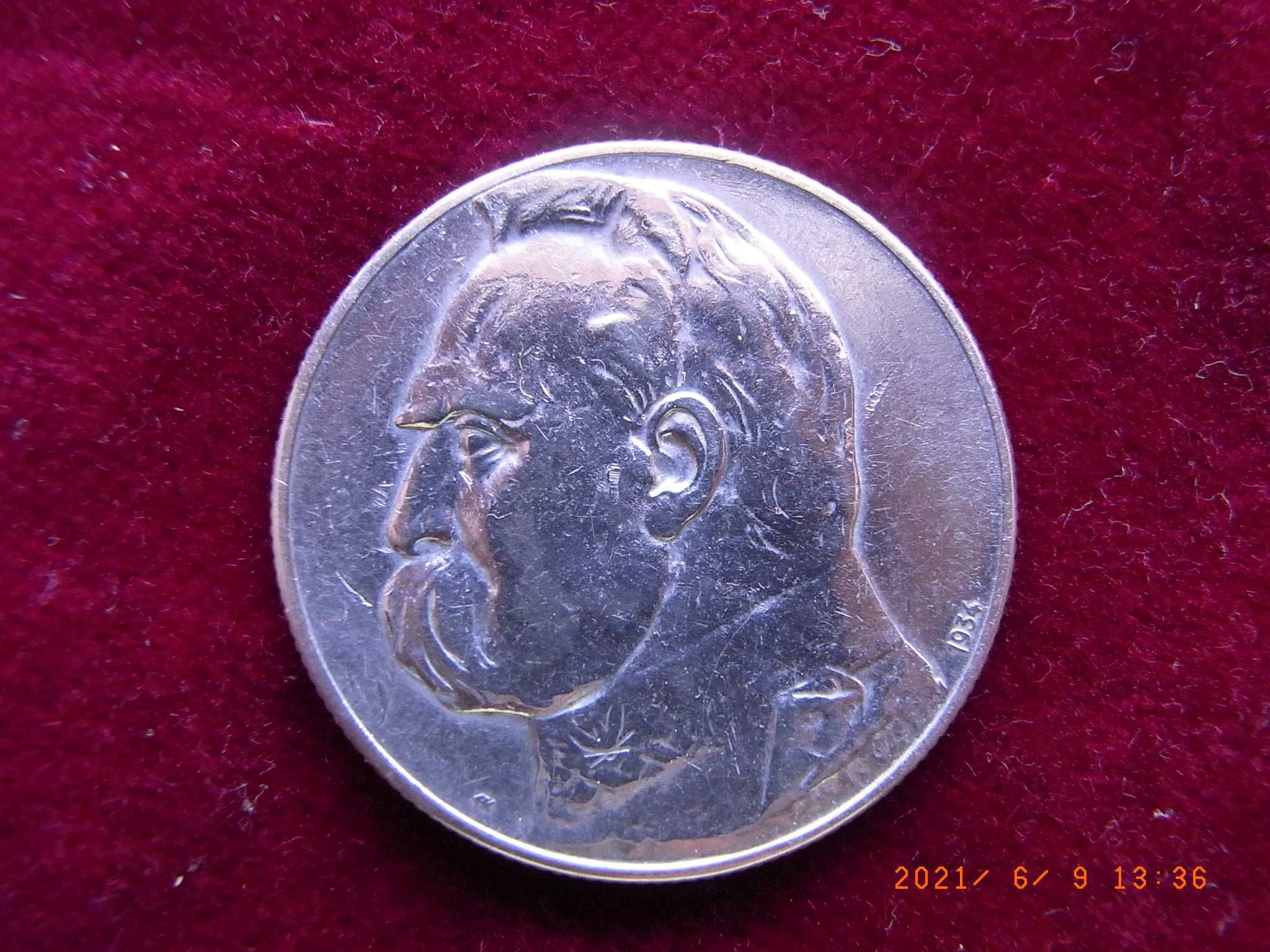 5 złotych - 1934 PIŁSUDSKI orzeł strzelecki.Bardzo dobry stan.TOP !