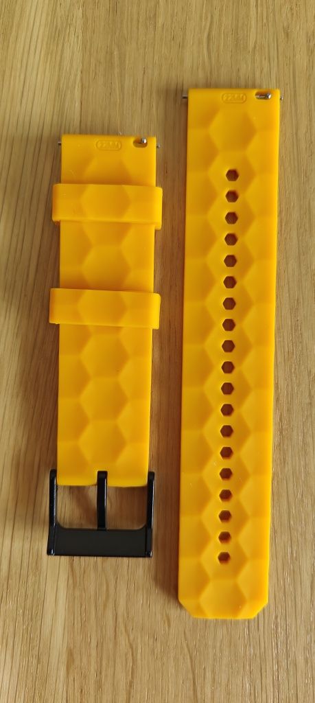 Pasek do zegarka silikon pomarańczowy 22mm, nieużywany