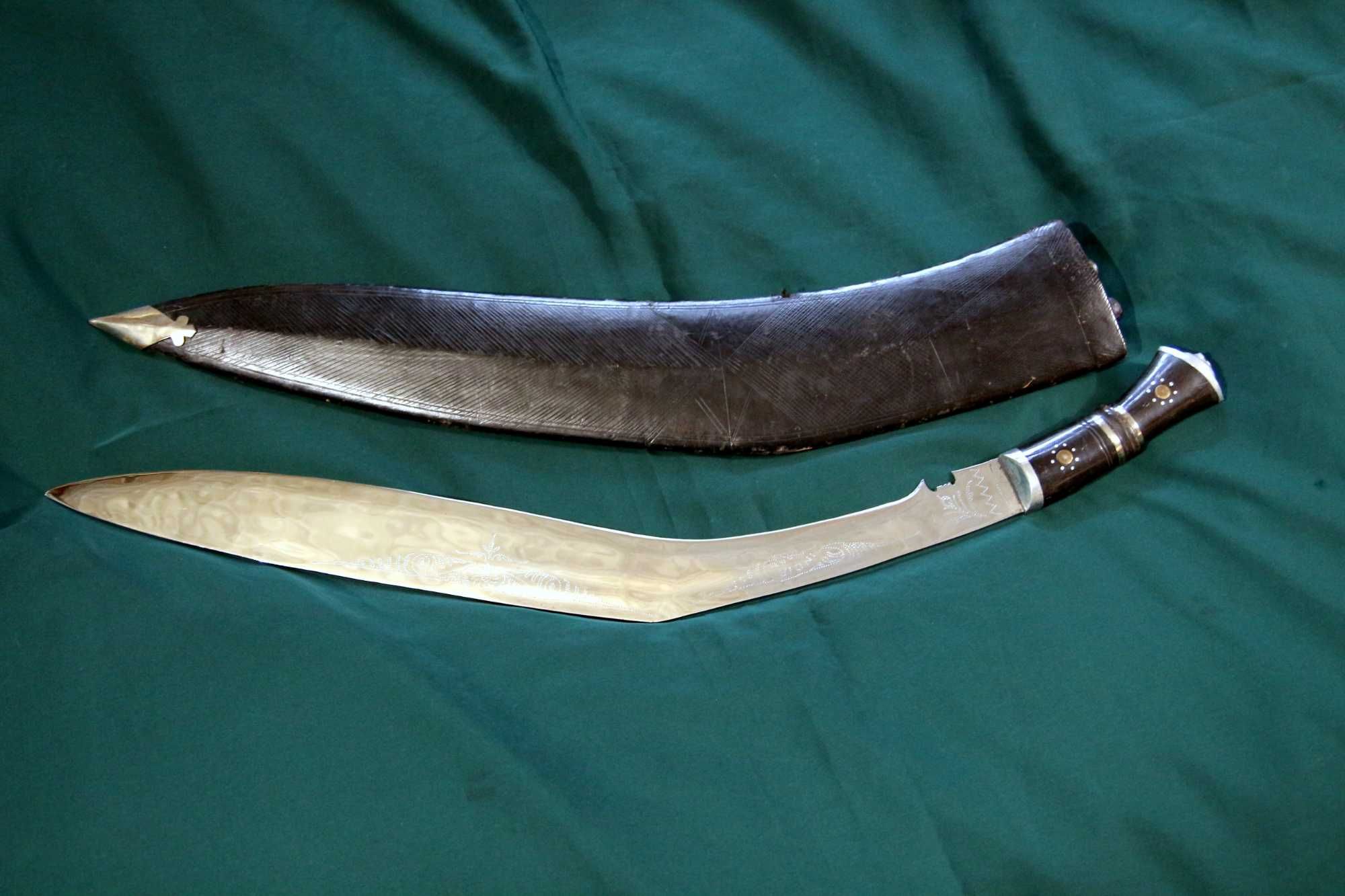 Oryginalny najdłuższy nóż Kukri,Khukri Gurka XX w. Nepal.