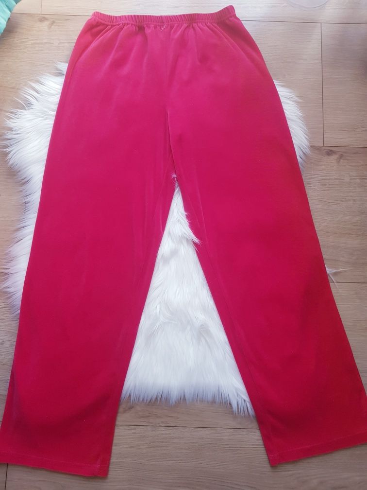 Welurowe spodnie dresy damskie  Top Vintage rozmiar L/XL.