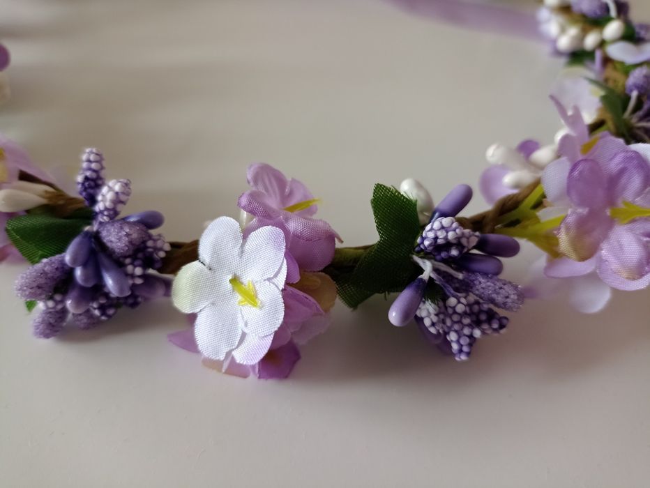 Suknia do sesji ciążowej plus wianek