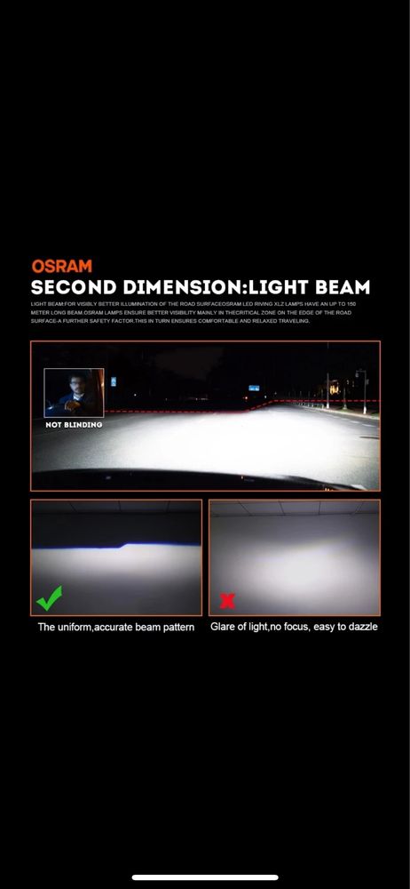 Osram HB4 LED автомобільні лампи 6000К (біле світло)