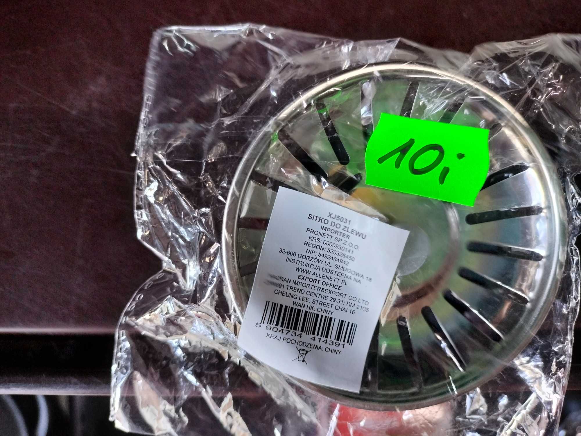SITKO DO ZLEWU metalowe 7,8 CM korek zlewozmywaka duże