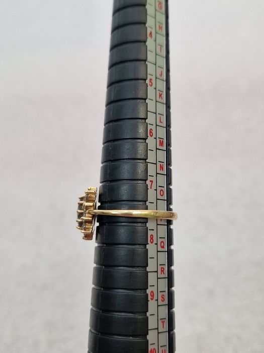 Piękny pierścionek z cyrkoniami używany PR 585 rozm 16