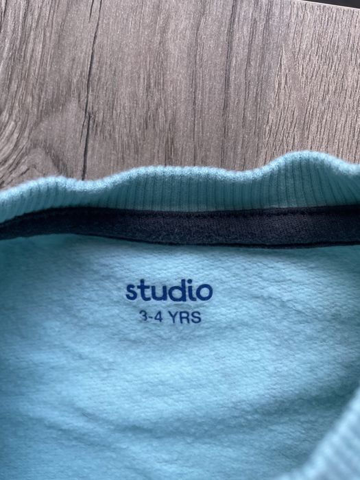 Світшот на флісі 98 104 реглан кофта батнік толстовка бірюзова динозав