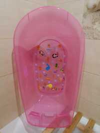 Ванночка зі зливом дитяча рожева турція
