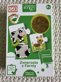 Gra planszowa Zielona Sowa Learning Kids układanka zwierzęta z farmy