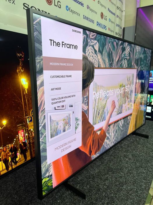 Телевізор, Samsung The Frame 55” дюйм QLED 4K Smart TV, гарантія 1 рік