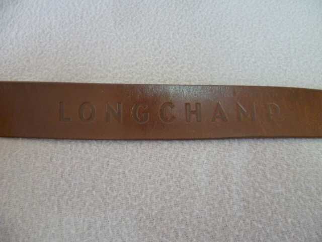 Cinto Longchamp - Pele de vitela - Castanho (Original Made in France)