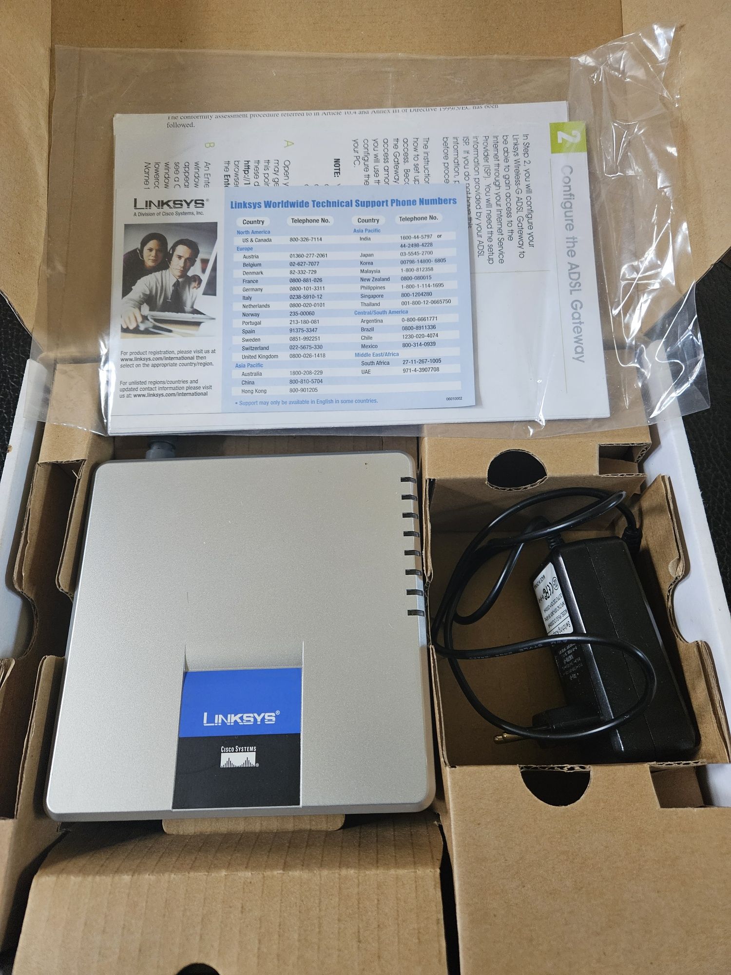 Ruter i gateway  ADSL Linksys WAG54GS
