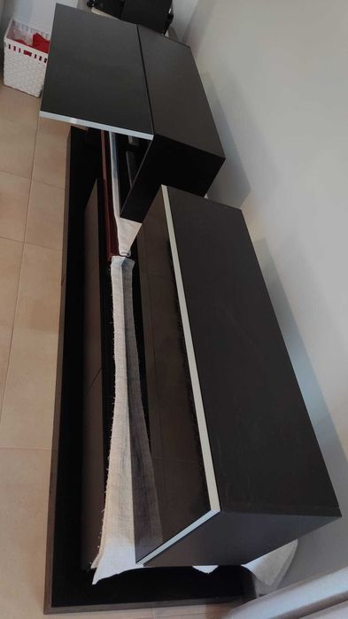 Conjunto Móveis Sala / TV PerSantos (em Madeira  - Castanho/Wenguê)