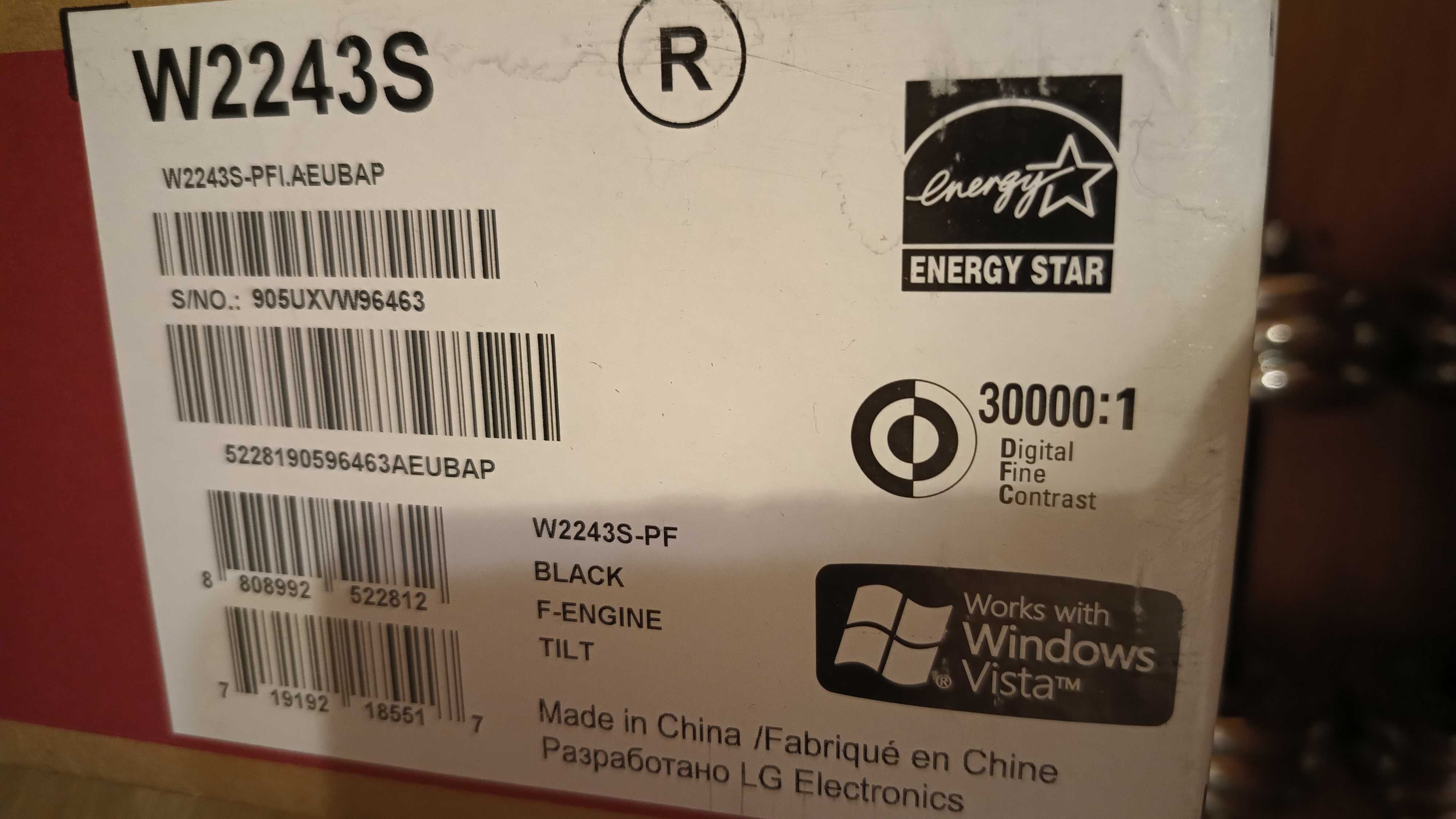 Monitor LG W2243S