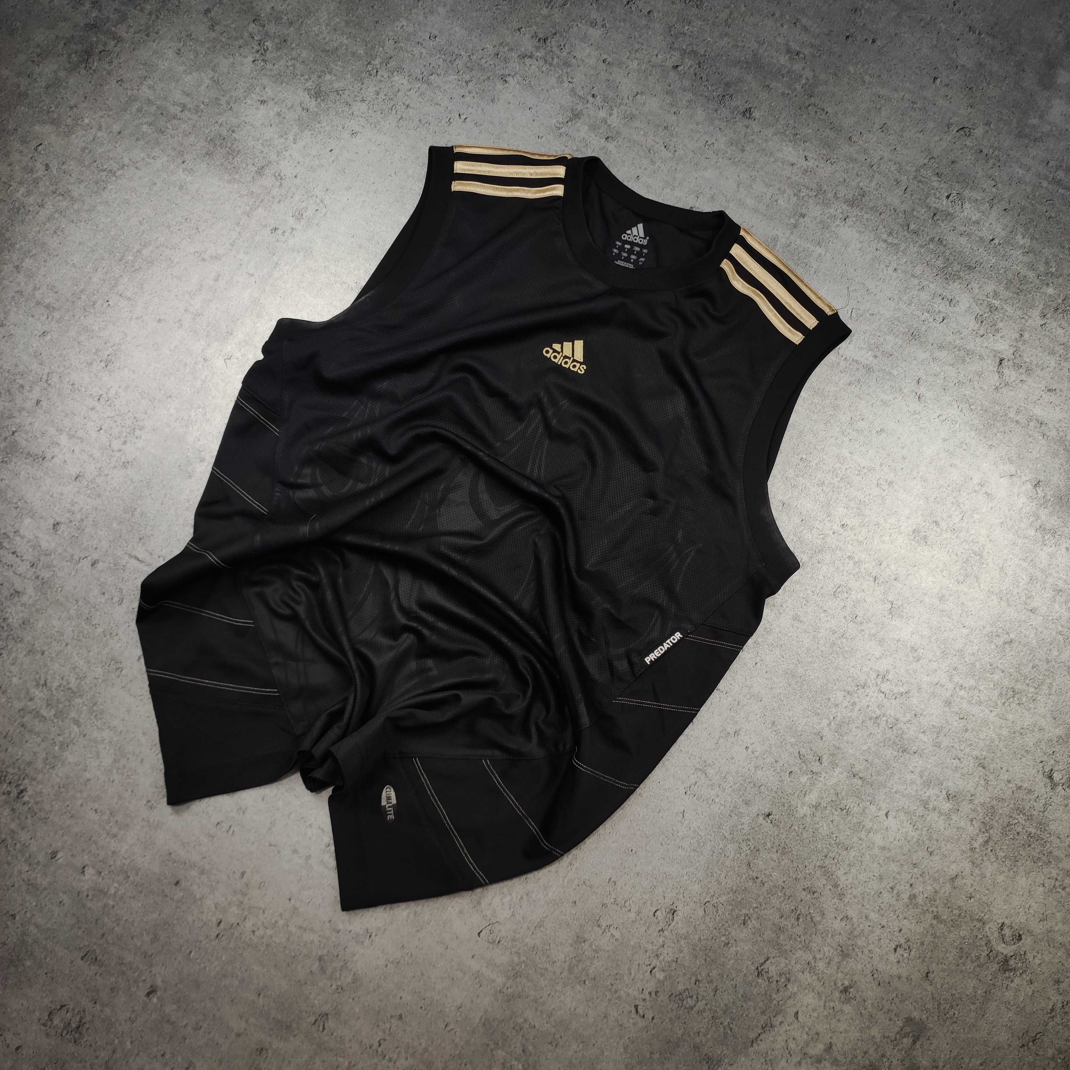 MĘSKA Koszulka Sportowa Bieg Siłownia Adidas Predator Przewiewna Logo