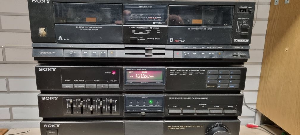 Wieza zestaw audio SONY z korektorem .100 Watt
