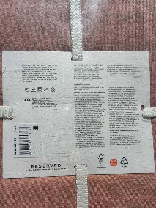 Pościel komplet - Reserved Home 140x200 + 50x60 Komplet pościeli