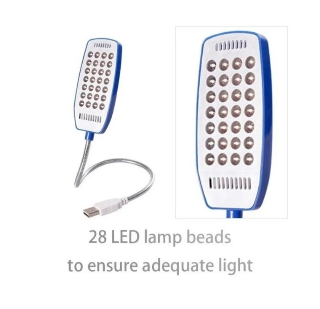 Лампа для чітання фонарь світильник  USB 28 Led