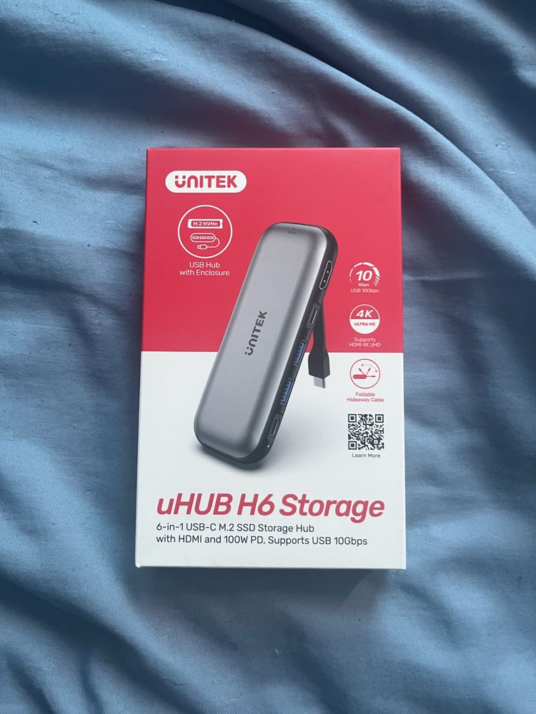 Unitek aHUB H6 6-in-1 USB-C M.2 SSD Storage Hub