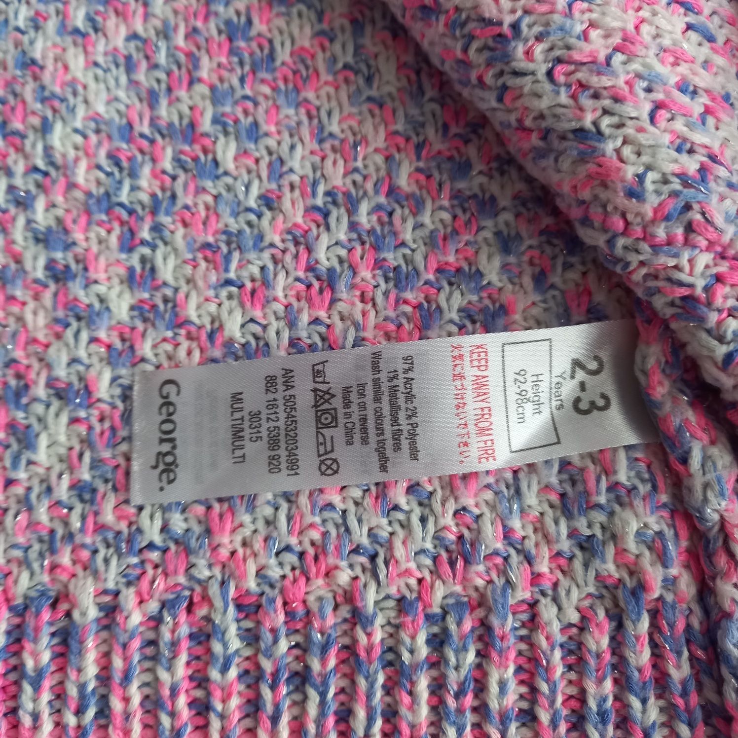 Sweterki dziewczęce, H&M, Chicco i George,  rozmiar 98-104 Zestaw
