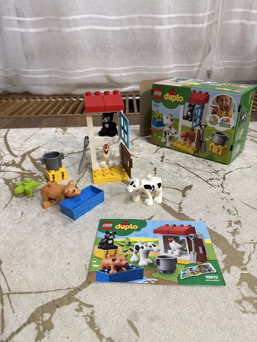 Klocki Lego Duplo 10870 Zwierzątka hodowlane, pudełko, instrukcja