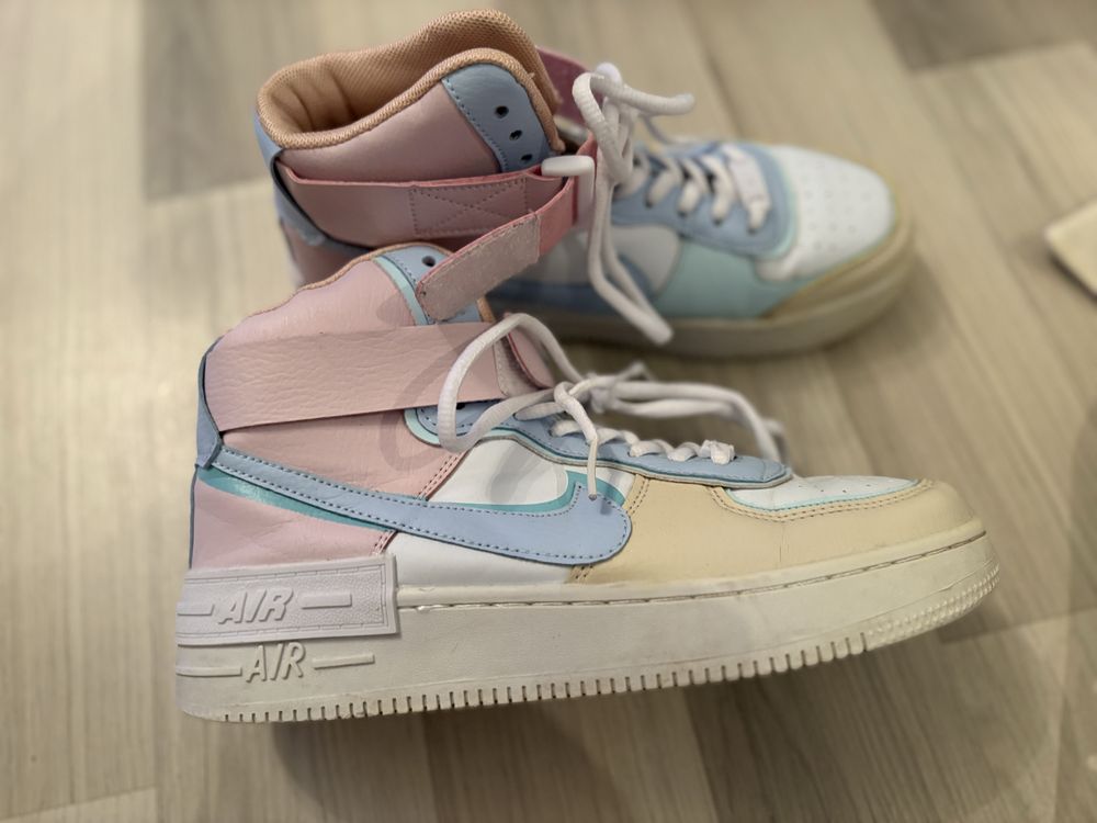 Nike air force kolorowe niebieskie białe różowe 38 39