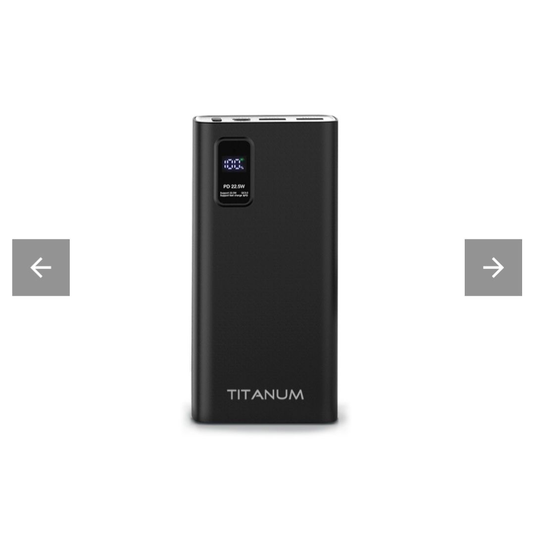 Повербанк TITANUM 727S 20000MAH 22.5W BLACK