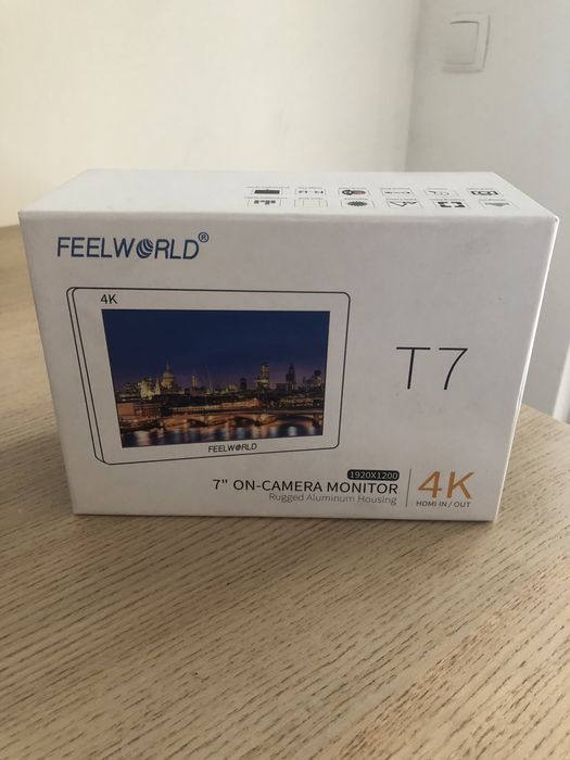 Monitor externo + baterias - Feelworld Monitor T7 Plus 4k Ips 7