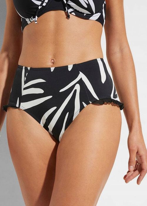 B.P.C figi bikini czarne w białe wzory maxi r.38