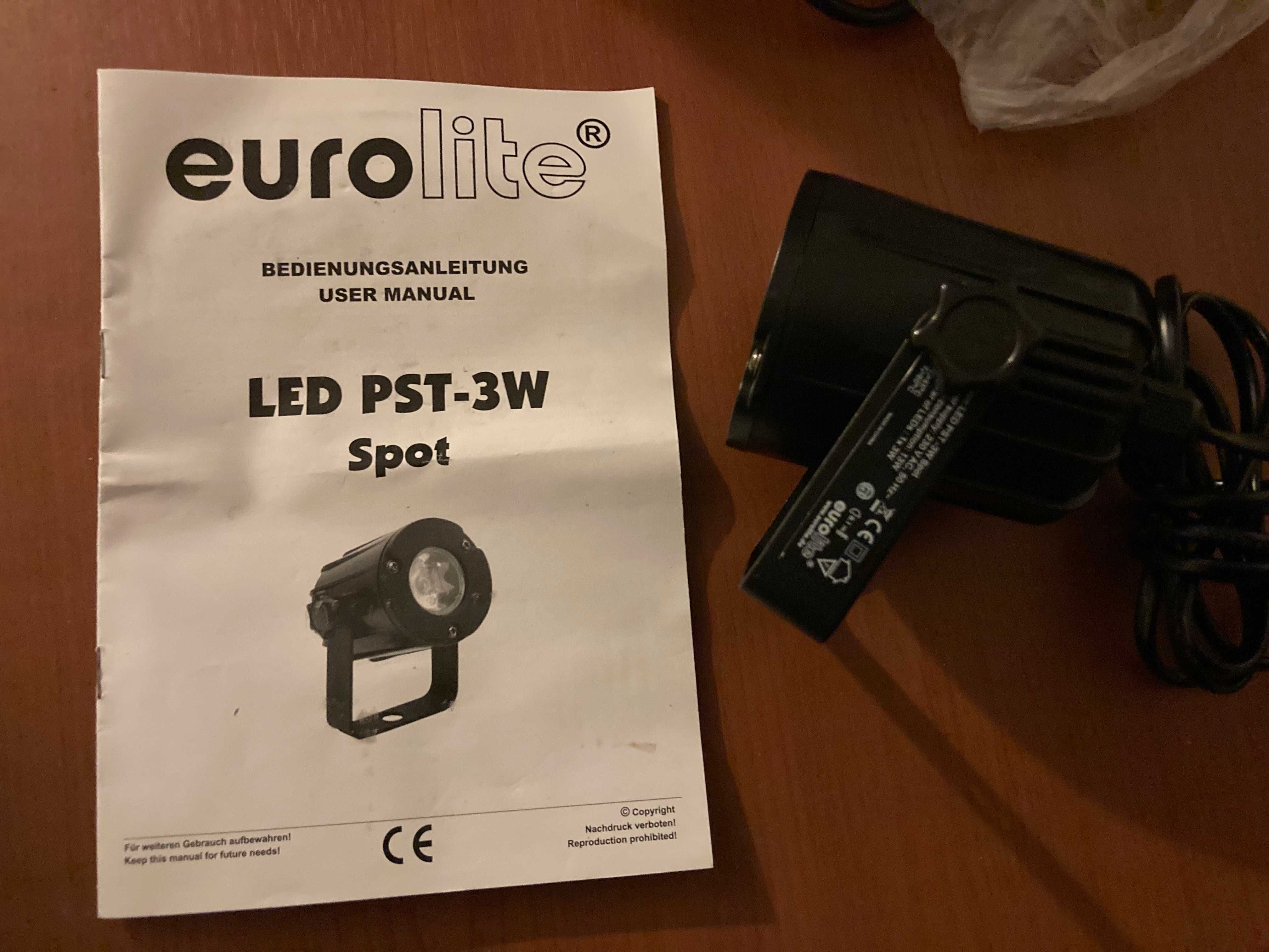 Reflektor Eurolite LED PST-3W Spot Oświetlacz kuli itp